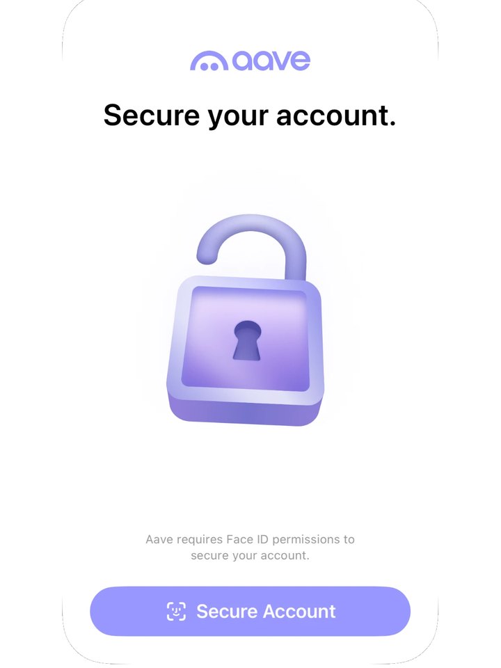 Face IDでアカウントを保護する設定画面