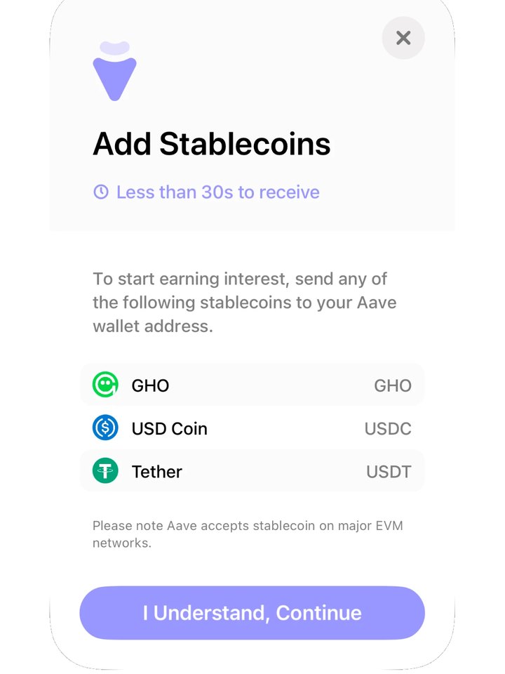 受け付けるステーブルコイン（GHO、USDC、USDT）の案内